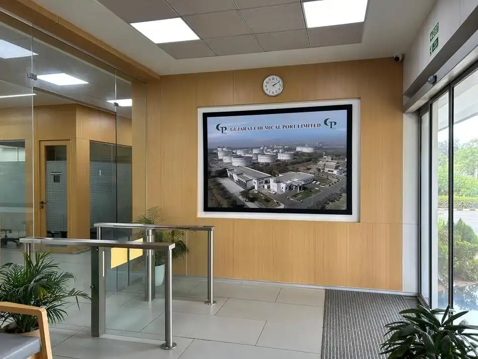 GCPL Dahej project, Gujarat Chemical Port Limited interiors, K9 Interiors GCPL, industrial interior design Dahej, port office interiors Gujarat, infrastructure interior solutions, K9 Interiors projects, chemical port office design