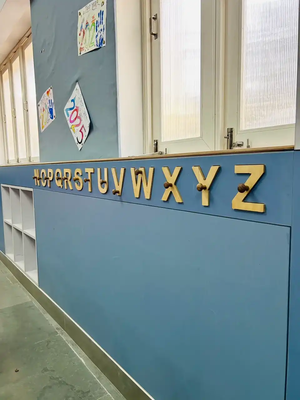 JH Ambani School interiors, school interior design project, K9 Interiors education project, classroom interior design India, CBSE school interiors, institutional interior solutions, K9 Interiors portfolio, school infrastructure design