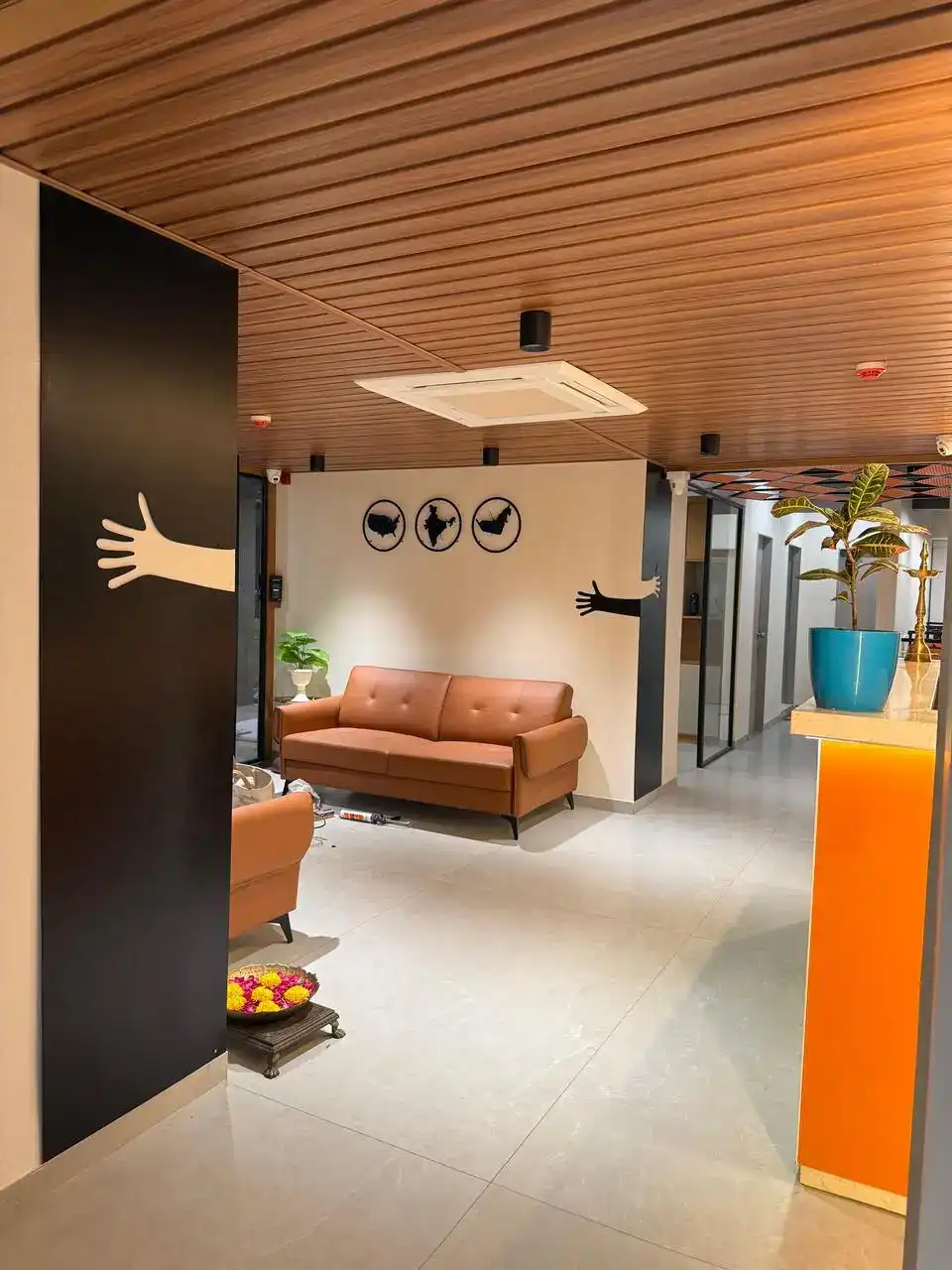 Authentic Group of Companies interiors, K9 Interiors project, corporate office interior design, commercial interior solutions Gujarat, turnkey interior projects India, K9 Interiors portfolio, office design execution, workspace interiors