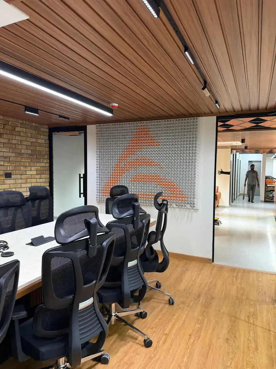 Authentic Group of Companies interiors, K9 Interiors project, corporate office interior design, commercial interior solutions Gujarat, turnkey interior projects India, K9 Interiors portfolio, office design execution, workspace interiors