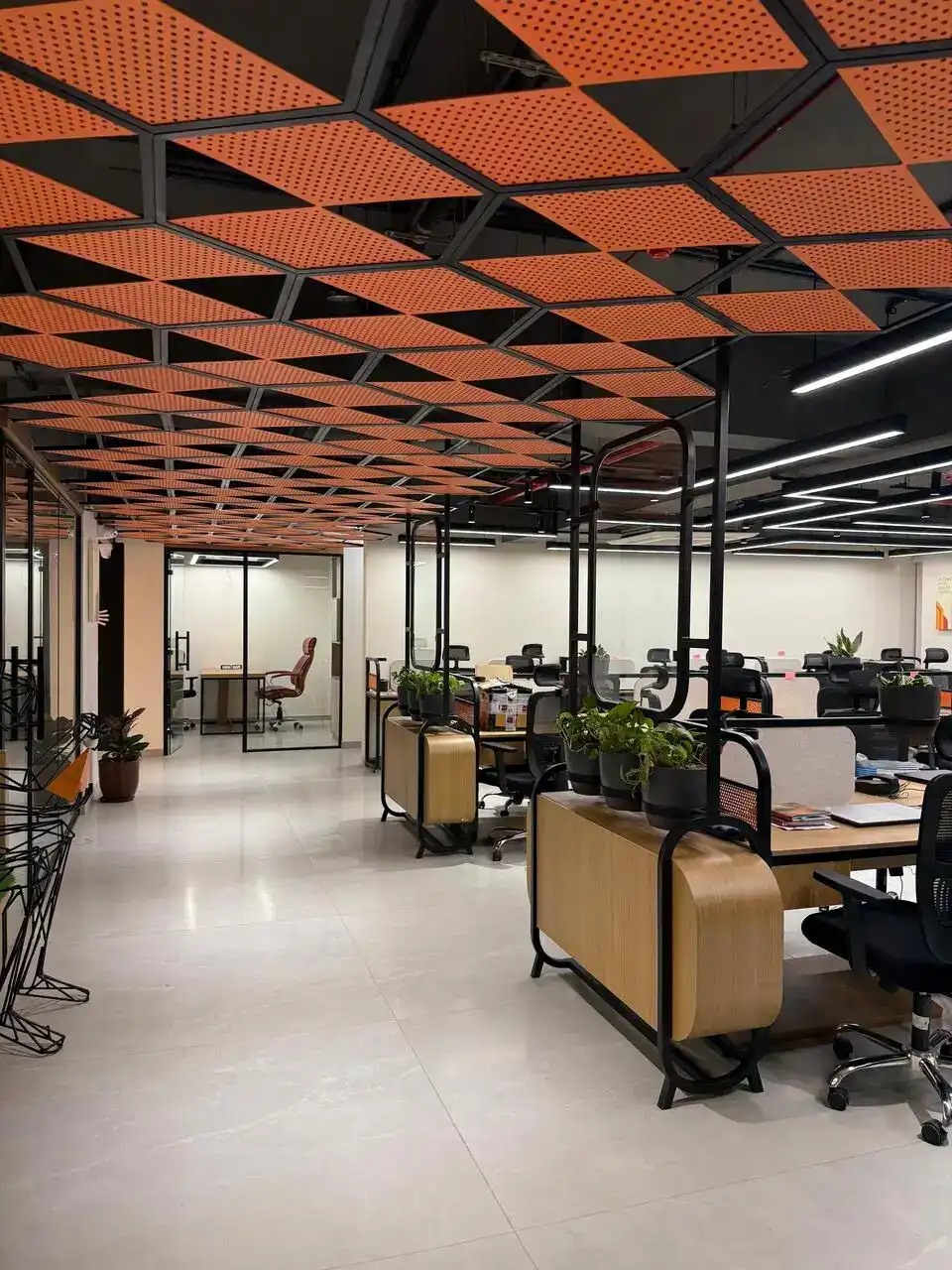 Authentic Group of Companies interiors, K9 Interiors project, corporate office interior design, commercial interior solutions Gujarat, turnkey interior projects India, K9 Interiors portfolio, office design execution, workspace interiors
