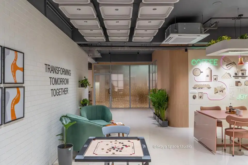 Ranishow Metrology interiors, K9 Interiors industrial project, metrology lab interior design, precision workspace interiors, industrial office interiors Gujarat, K9 Interiors portfolio, laboratory interior solutions, technical workspace design India,
