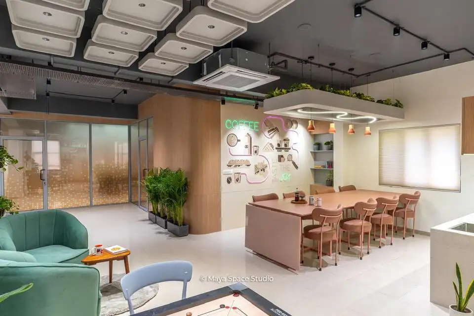 Ranishow Metrology interiors, K9 Interiors industrial project, metrology lab interior design, precision workspace interiors, industrial office interiors Gujarat, K9 Interiors portfolio, laboratory interior solutions, technical workspace design India,