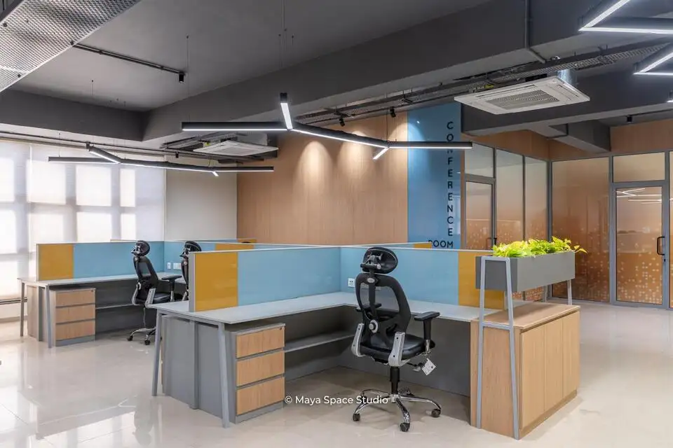 Ranishow Metrology interiors, K9 Interiors industrial project, metrology lab interior design, precision workspace interiors, industrial office interiors Gujarat, K9 Interiors portfolio, laboratory interior solutions, technical workspace design India,