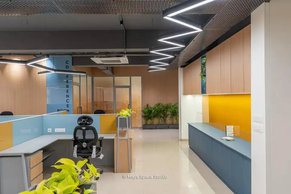 Ranishow Metrology interiors, K9 Interiors industrial project, metrology lab interior design, precision workspace interiors, industrial office interiors Gujarat, K9 Interiors portfolio, laboratory interior solutions, technical workspace design India,