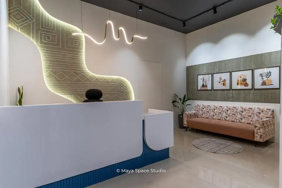 Ranishow Metrology interiors, K9 Interiors industrial project, metrology lab interior design, precision workspace interiors, industrial office interiors Gujarat, K9 Interiors portfolio, laboratory interior solutions, technical workspace design India,
