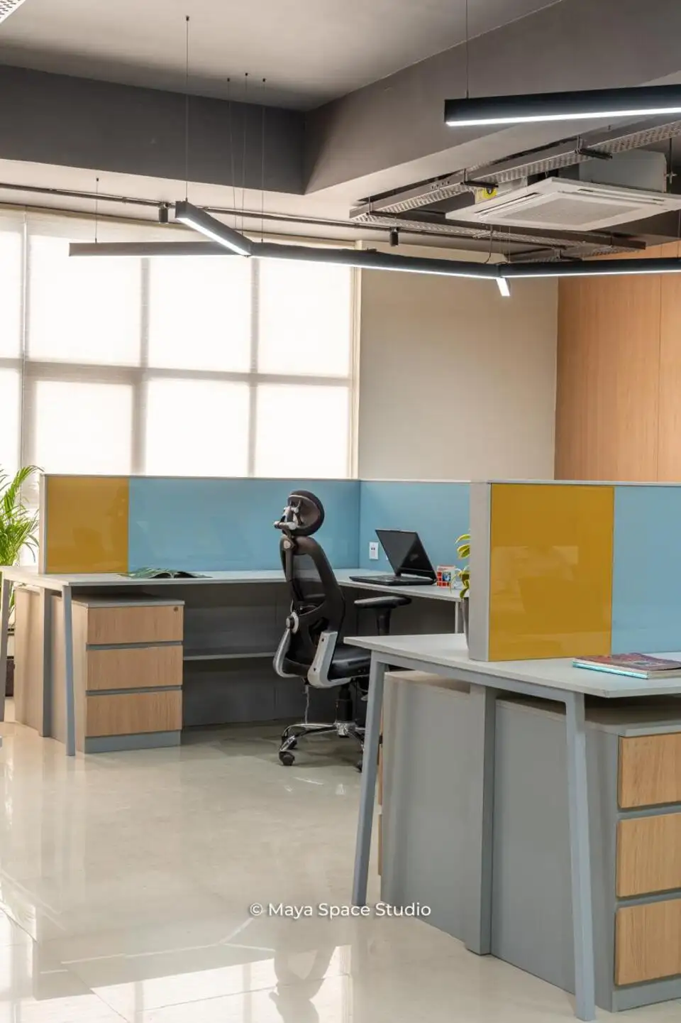 Ranishow Metrology interiors, K9 Interiors industrial project, metrology lab interior design, precision workspace interiors, industrial office interiors Gujarat, K9 Interiors portfolio, laboratory interior solutions, technical workspace design India,