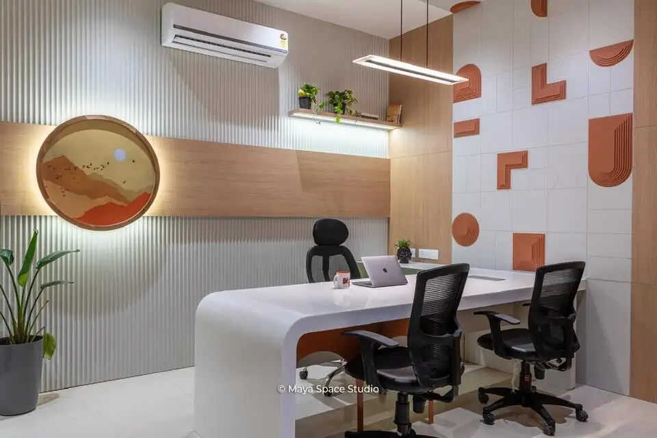 Ranishow Metrology interiors, K9 Interiors industrial project, metrology lab interior design, precision workspace interiors, industrial office interiors Gujarat, K9 Interiors portfolio, laboratory interior solutions, technical workspace design India,