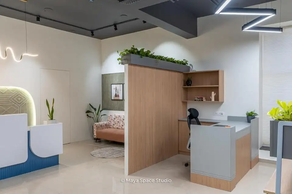 Ranishow Metrology interiors, K9 Interiors industrial project, metrology lab interior design, precision workspace interiors, industrial office interiors Gujarat, K9 Interiors portfolio, laboratory interior solutions, technical workspace design India,
