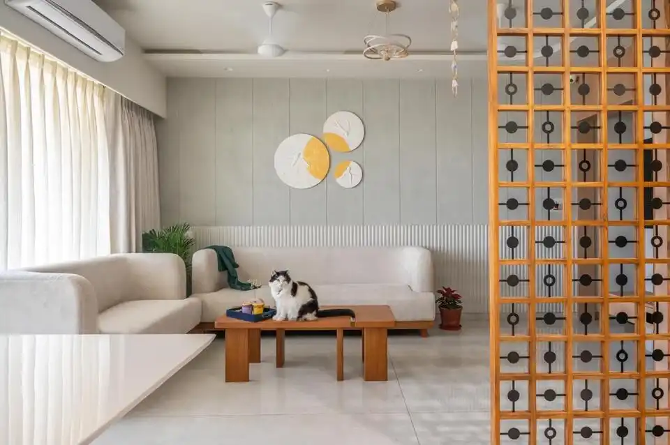 Samanvay Westfield 3BHK interiors, K9 Interiors Vadodara project, 3BHK flat interior design Gujarat, residential interior design Vadodara, luxury flat interiors Bhayli, K9 Interiors portfolio, modern home interiors India, turnkey interior solutions,