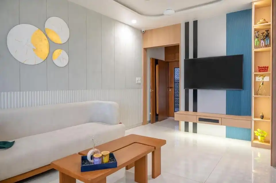 Samanvay Westfield 3BHK interiors, K9 Interiors Vadodara project, 3BHK flat interior design Gujarat, residential interior design Vadodara, luxury flat interiors Bhayli, K9 Interiors portfolio, modern home interiors India, turnkey interior solutions,