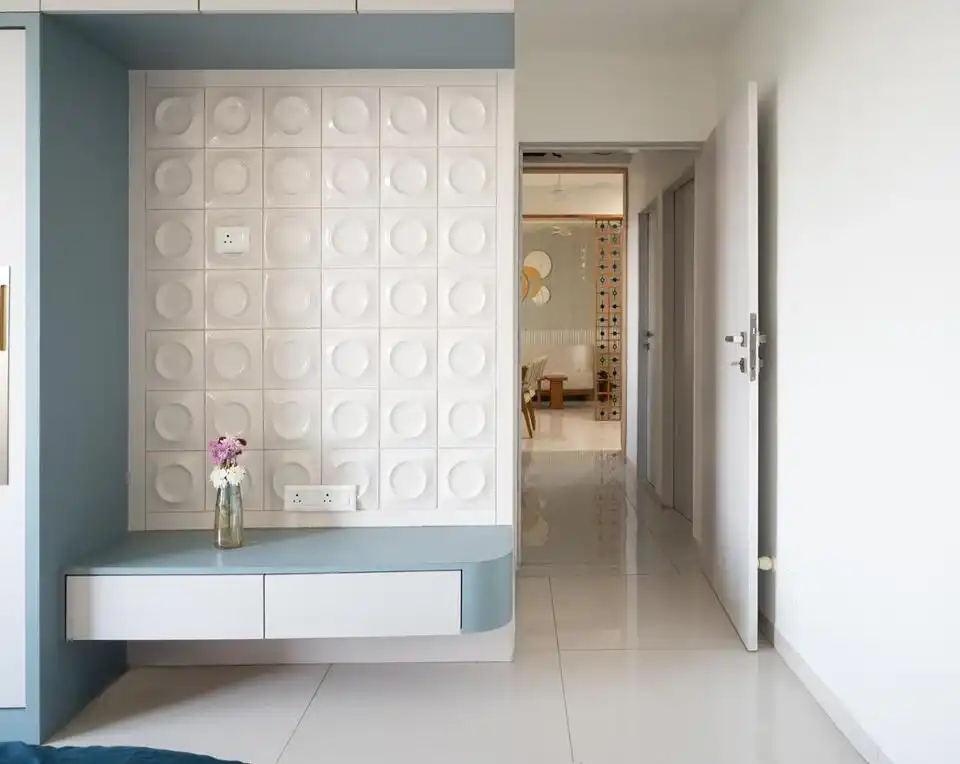 Samanvay Westfield 3BHK interiors, K9 Interiors Vadodara project, 3BHK flat interior design Gujarat, residential interior design Vadodara, luxury flat interiors Bhayli, K9 Interiors portfolio, modern home interiors India, turnkey interior solutions,